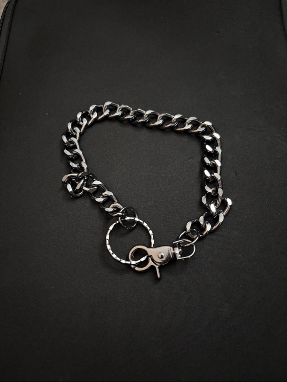 Men's Gunmetal Curb Chain Wallet Chain